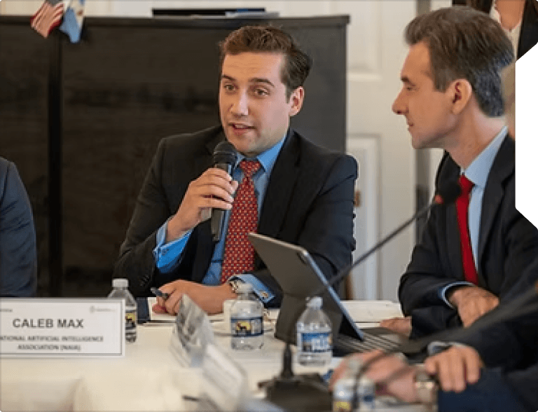 AI leaders in conversation at a strategic partner event