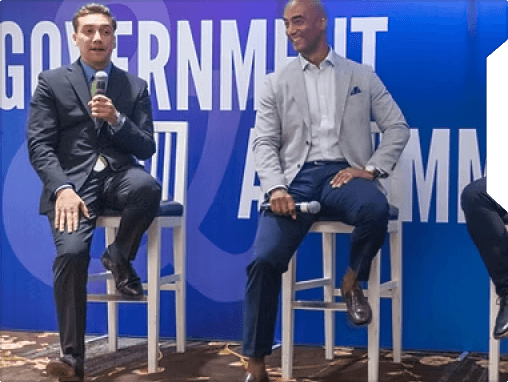 NAIA panelists speaking at a government AI alliance event